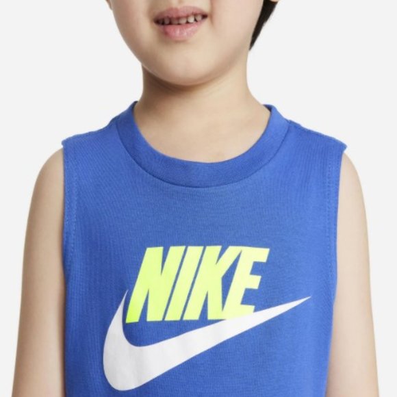 Nike 2 piece Baby Boy Club High Brand Read Muscle Tee Short Set MSRP $36 - Picture 7 of 7